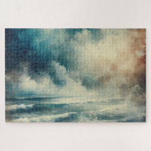 A Turbulent Ocean Scene Old Photograph Jigsaw Puzzle
