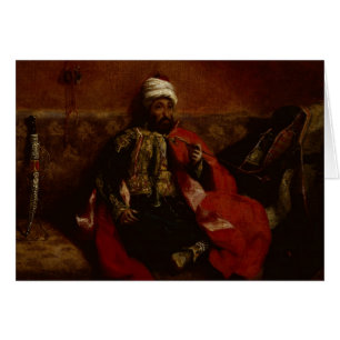 A Turk smoking sitting on a sofa, c.1825