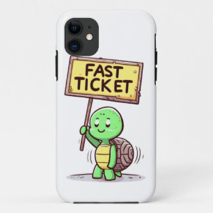 a turtle holding an ironic sing that is funny  Case-Mate iPhone case