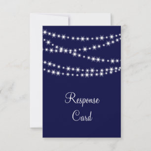 A Twinkle Lights RSVP (navy) Card