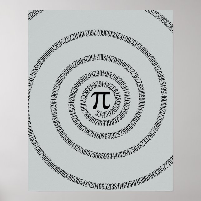 A Twist of Pi Click Customise to Change Grey Colou Poster (Front)