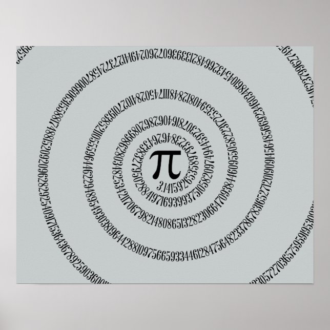 A Twist of Pi Click Customise to Change Grey Poster (Front)