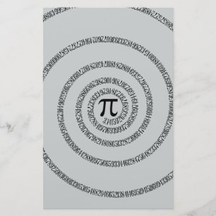 A Twist of Pi Click Customise to Change Grey Stationery