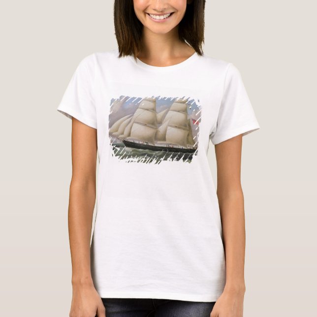 A Two Masted Schooner off Dover (oil on canvas) T-Shirt (Front)