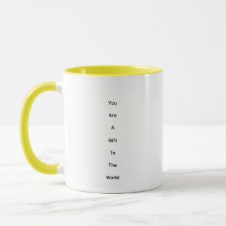 A two-tone Canary colour mug