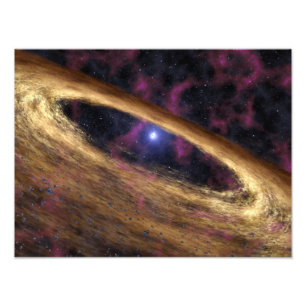 A type of dead star called a pulsar photo print
