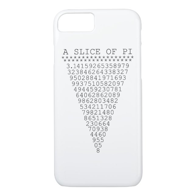 A Typographic Slice of Pi Case-Mate iPhone Case (Back)