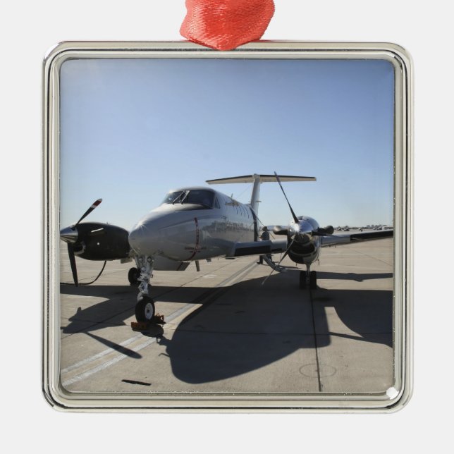 A  UC-12F King Air aircraft Metal Tree Decoration (Front)