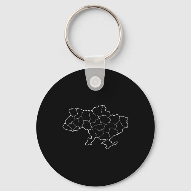 A Ukrainian Map Country Ukraine  Key Ring (Front)