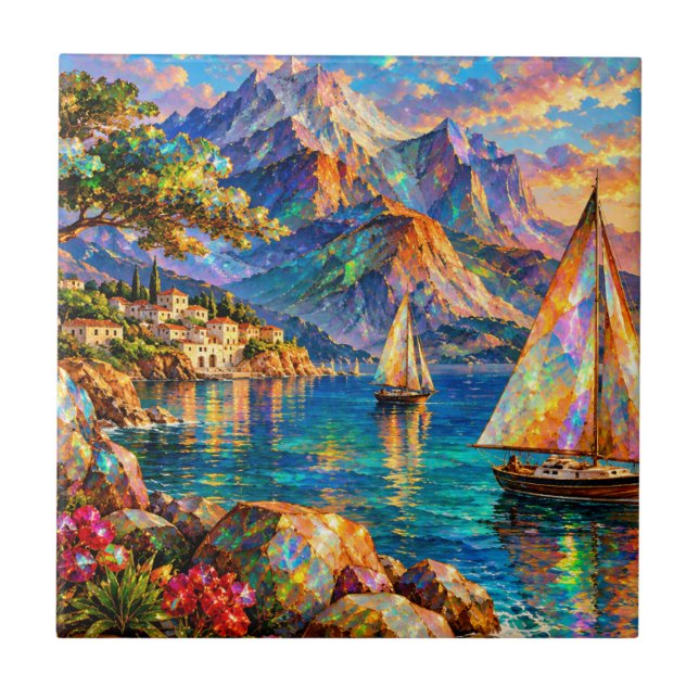 A unique ceramic piece  tile (Front)
