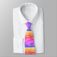 A Unique Colourful Fa la la Modern Script Rainbow 