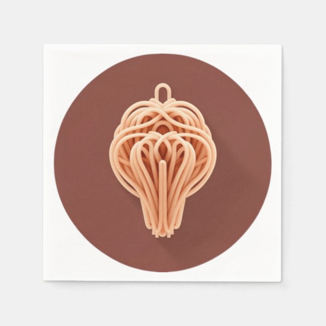 A Unique Pattern of Spaghetti Noodles Napkin (Front)