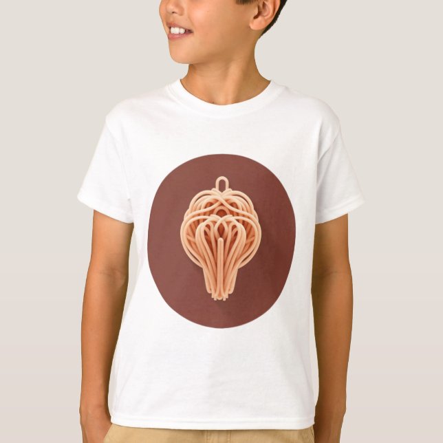 A Unique Pattern of Spaghetti Noodles T-Shirt (Front)
