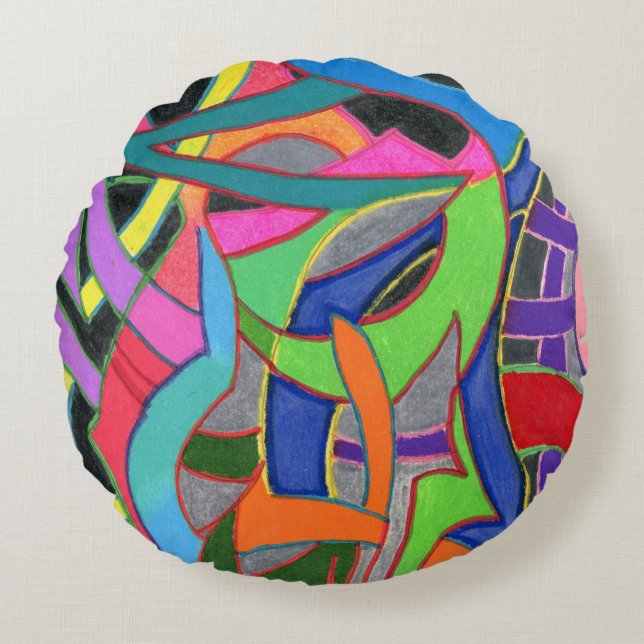 A unique way to accent any room. round cushion (Front)