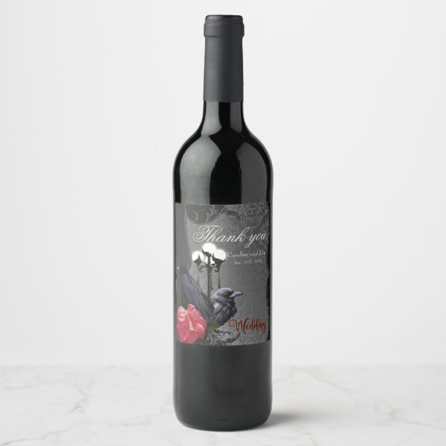 A unique  wedding wine label (Front)