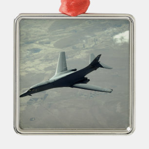 A US Air Force  B-1B Lancer on a combat patrol 2 Metal Tree Decoration