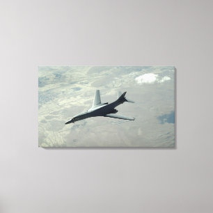 A US Air Force  B-1B Lancer on a combat patrol Canvas Print