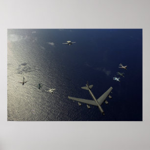 A US Air Force B-52 Stratofortress aircraft Poster