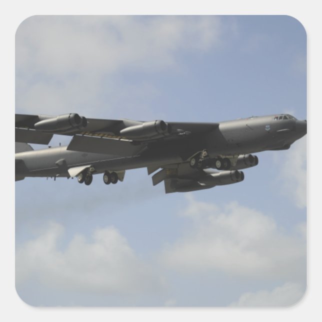 A US Air Force B-52 Stratofortress in flight Square Sticker (Front)