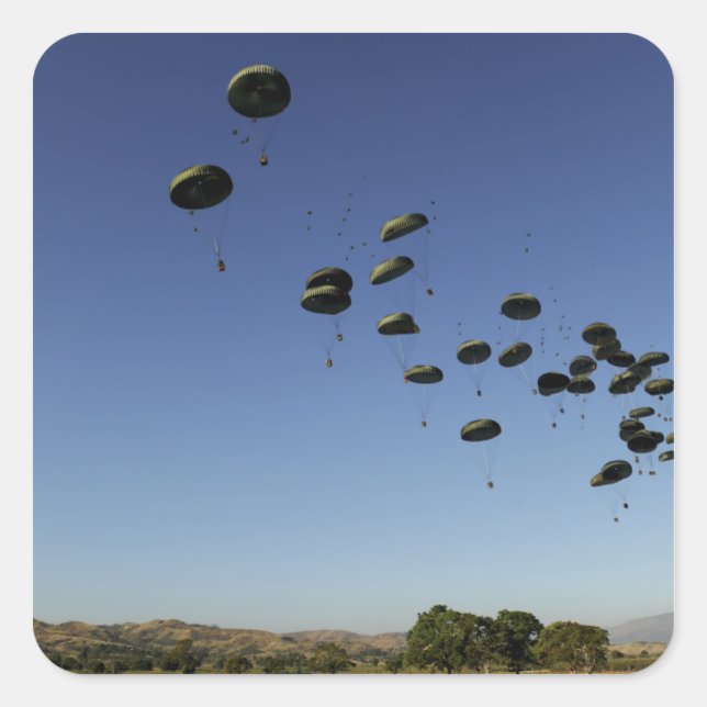 A US Air Force C-17 Globemaster III 2 Square Sticker (Front)