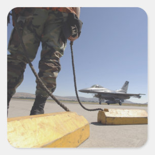 A US Air Force crew chief Square Sticker