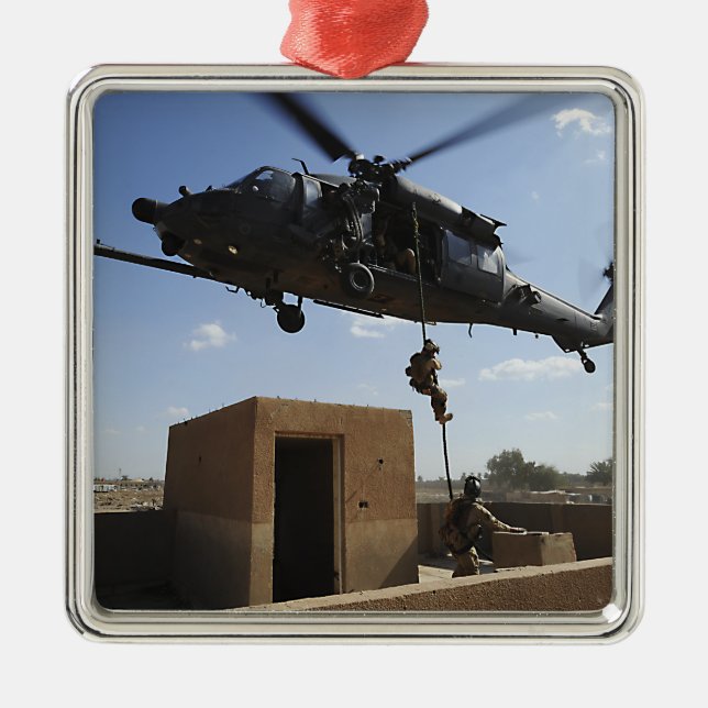 A US Air Force Pararescuemen Metal Tree Decoration (Front)