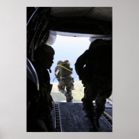 A US Army Soldier performs a static-line jump
