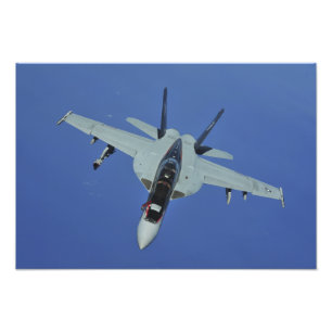 A US Navy F/A-18F Super Hornet in flight Photo Print