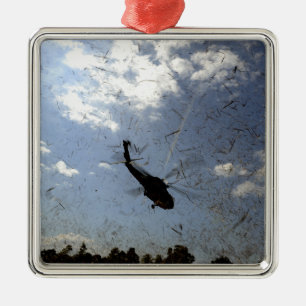 A US Navy HH-60 Seahawk Metal Tree Decoration