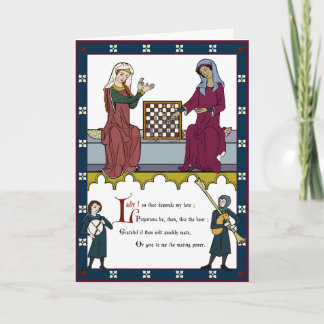 A Valentine for Chess Lovers Holiday Card