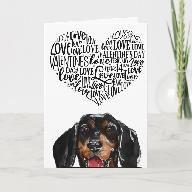 A Valentine from your Black & Tan Coonhound Card (Front)