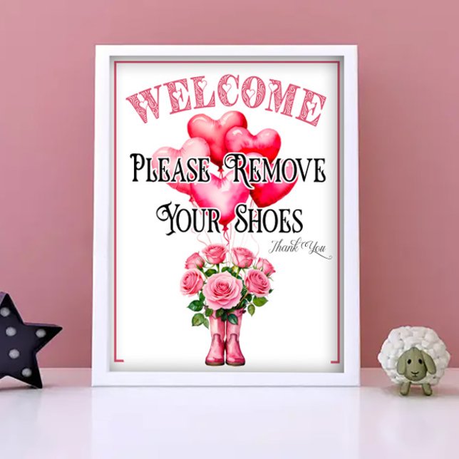 A Valentine's Day Please Remove Shoes Sign (Creator Uploaded)
