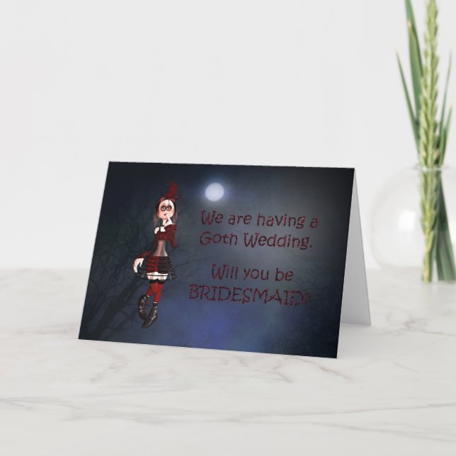 A Vampire card for a bridesmaid request (Front)