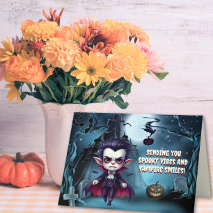 A Vampire’s Halloween Delight Holiday Card