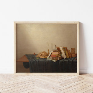 A Vanitas with Books and Skull   Gerrit van Vucht Poster