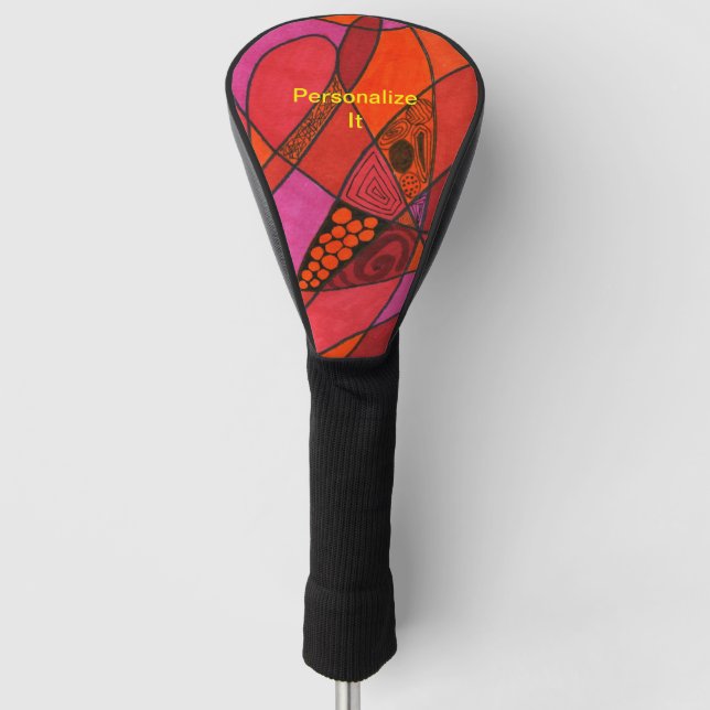A vast array of subjects and designs adorn this    golf head cover (Front)