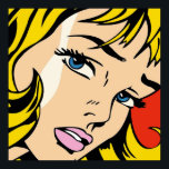 A vectorised and reworked pop art of Roy Lichtenst Poster<br><div class="desc">A vectorised and reworked pop art of Roy Lichtenst Anime Cartoon Comic Fiction Manga</div>