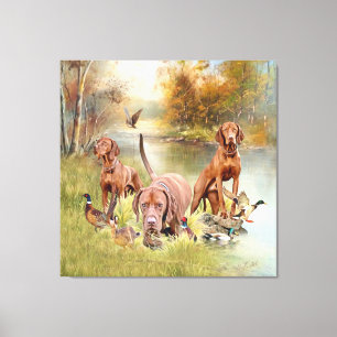 A versatile aristocrat in the Hungarian Vizsla Canvas Print