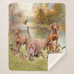 A versatile aristocrat in the Hungarian Vizsla Sherpa Blanket