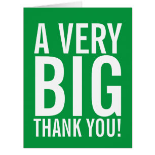A Very Big Thank You