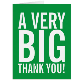 A Very Big Thank You