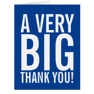 A Very Big Thank You