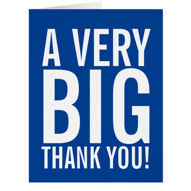 A Very Big Thank You (Front)