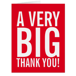 A Very Big Thank You