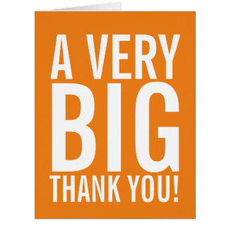 A Very Big Thank You