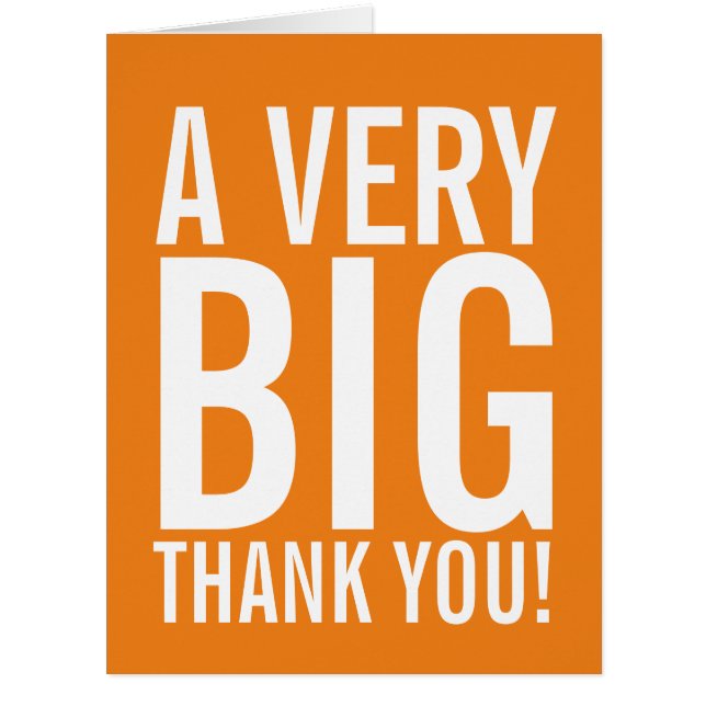 A Very Big Thank You (Front)