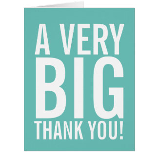 A Very Big Thank You