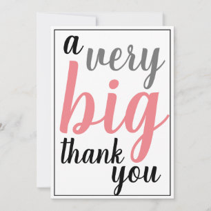 A Very Big Thank You Office Appreciation Coral Card