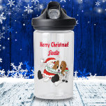 A Very Cavalier King Charles Christmas Personalise Water Bottle<br><div class="desc">Bring holiday cheer to dog-loving kids water bottle with our Santa Claus toy hugging an adorable Cavalier King Charles Spaniel. Personalise it with your child's name for an extra special touch!</div>