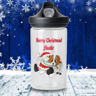 A Very Cavalier King Charles Christmas Personalise Water Bottle